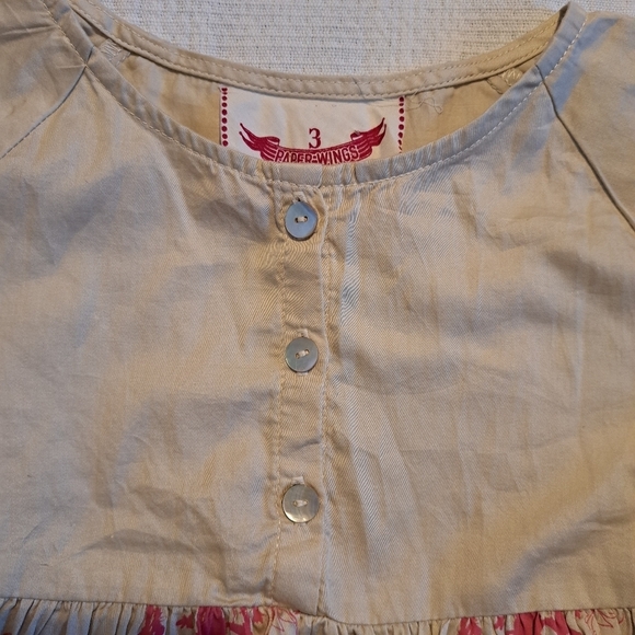 Paper Wings girls size 3 fairy dress, 3 front buttons, New - Picture 5 of 8